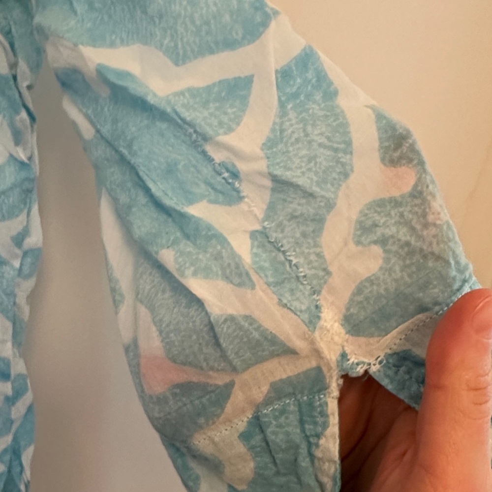 Roller Rabbit Light Blue Patterned Tunic - Picture 3 of 4